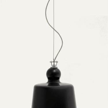 Acquatinta Murano Glass Pendant, Black Glass — Produzione Privata, view 6