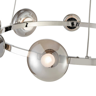 Finesse Decor Orbis Halo Chandelier Polish Nickel