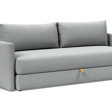 Innovation Living Tripi queen-size sofa bed with hidden storage and Pocket Spring Dual mattress in Melange Light Grey fabric