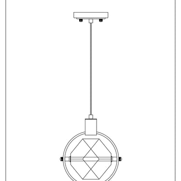 Finesse Decor Hollywood Cube 1 Light Pendant Gold
