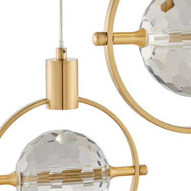Finesse Decor Hollywood Circle 3 Light Pendant Gold
