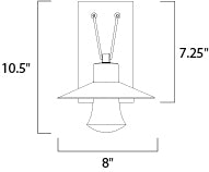 Maxim Lighting Civic Small LED Outdoor Wall Sconce Architectural Bronze