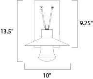 Maxim Lighting Civic Medium LED Outdoor Wall Sconce Architectural Bronze
