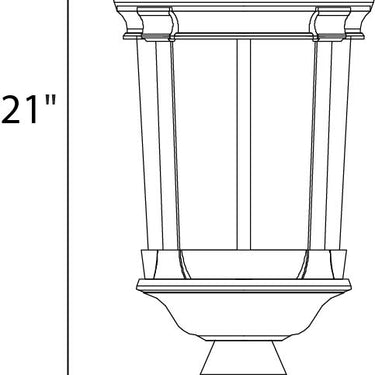 Maxim Lighting Dover LED Outdoor Post Lantern Bronze