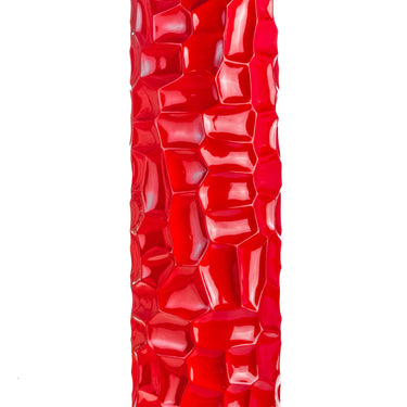 Finesse Decor Textured Honeycomb Vase Red, 52"