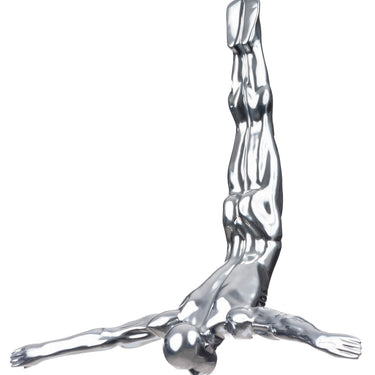 Finesse Decor Set of Three Large Wall Divers Semi Chrome