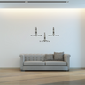 Finesse Decor Set of Three Large Wall Divers Semi Chrome