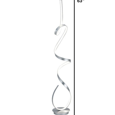 Finesse Decor Amsterdam LED Dimmable 63" Floor Lamp Silver