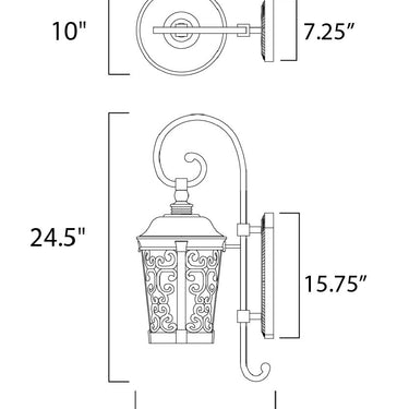Maxim Lighting Whisper Dark Sky LED Outdoor Wall Lantern Bronze
