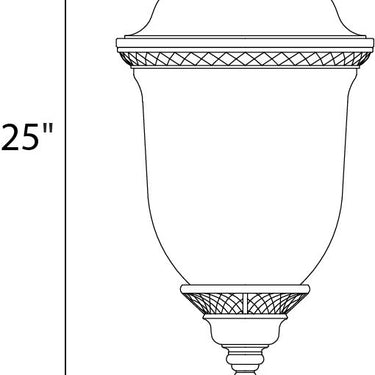 Maxim Lighting Carriage House LED Outdoor Hanging Lantern Oriental Bronze