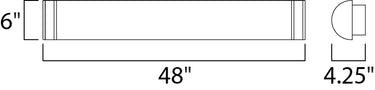 Maxim Lighting Linear LED 48" LED Bath Vanity Satin Nickel