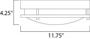 Maxim Lighting Linear LED Surface Mount with  EM Back Up Satin Nickel