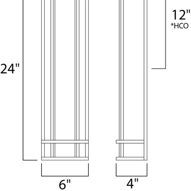 Maxim Lighting Moon Ray 24" LED Outdoor Wall Sconce Bronze