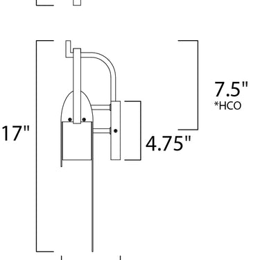 Maxim Lighting Laredo LED Outdoor Sconce Rustic Forge
