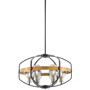 Finesse Decor Opia Vintage 8 Light Chandelier Gold and Black