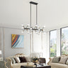 Finesse Decor Nodus Crystal Rectangular 18 Lights Chandelier Black