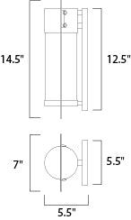 Maxim Lighting Focus LED Outdoor Wall Sconce Black