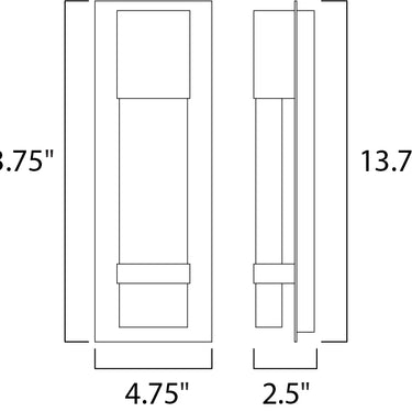 Maxim Lighting Cascade LED Outdoor Wall Sconce Black
