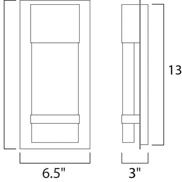 Maxim Lighting Cascade LED Outdoor Wall Sconce Black