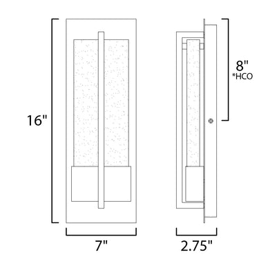 Maxim Lighting Cascade LED Outdoor Wall Sconce Black