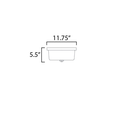Maxim Lighting Fuller 2-Light Flush Mount Satin Nickel