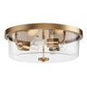 Maxim Lighting Fuller 3-Light Flush Mount Natural Aged Brass