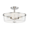Maxim Lighting Fuller 3-Light Semi Flush/Pendant Convertible Satin Nickel