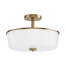 Maxim Lighting Fuller 3-Light Semi Flush/Pendant Convertible Natural Aged Brass