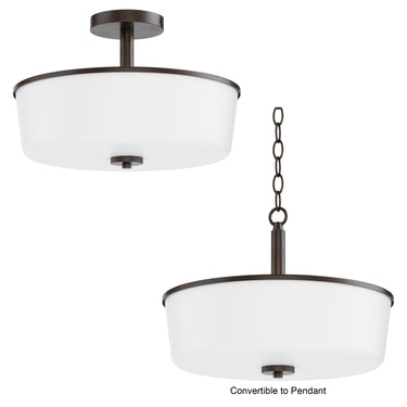 Maxim Lighting Fuller 3-Light Semi Flush/Pendant Convertible Oil Rubbed Bronze