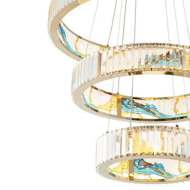 Finesse Decor Boeseman's Colorful Chandelier 3 Tiers, Round