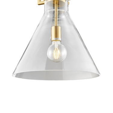 Finesse Decor Helios 1 LED light Pendant Crystal & Gold