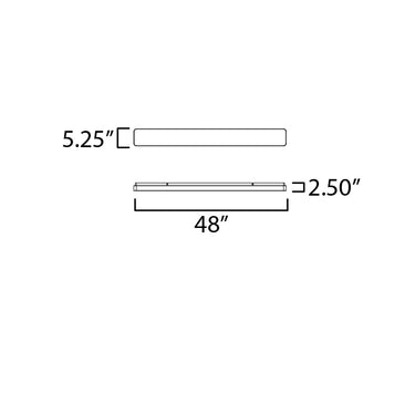 Maxim Lighting Cloud 48" Skinny Surface Mount White