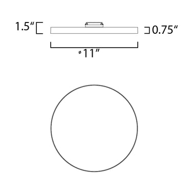 Maxim Lighting Trim 11" RD LED Flush Mount 3000K Satin Brass