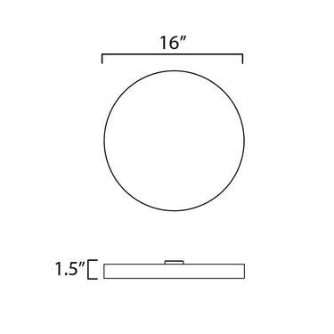 Maxim Lighting Trim 16" RD LED Flush Mount 3000K Satin Brass