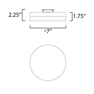 Maxim Lighting Illuminaire II 7"RD LED Flush Mount 3000K Bronze