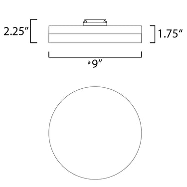Maxim Lighting Illuminaire II 9"RD LED Flush Mount 3000K Polished Chrome