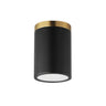 Maxim Lighting Dapper Flush Mount Black/Antique Brass