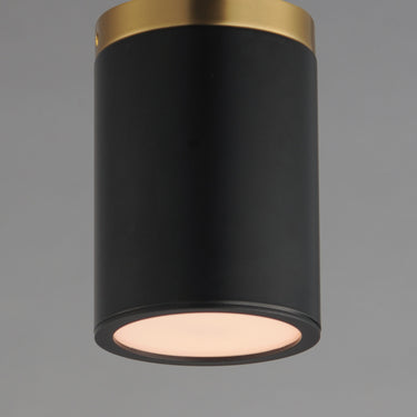 Maxim Lighting Dapper Flush Mount Black/Antique Brass