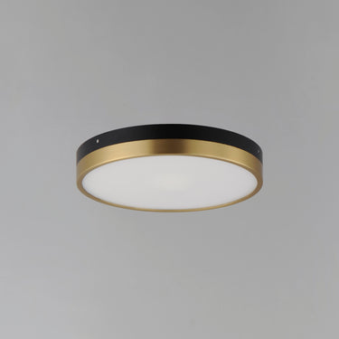 Maxim Lighting Dapper 12" LED Flush Mount Black/Antique Brass