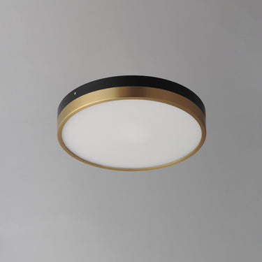 Maxim Lighting Dapper 12" LED Flush Mount Black/Antique Brass