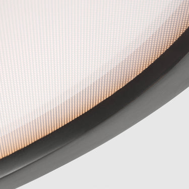 Kelly Wearstler Cerne dark bronze minimalist round flush mount for low ceilings