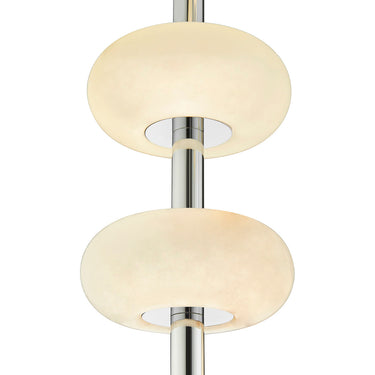 Finesse Decor Spanish Alabaster Round Chandelier Chrome