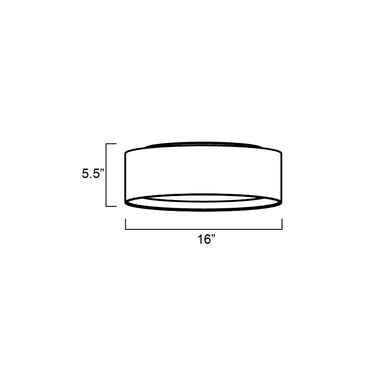 Maxim Lighting Prime 16" LED Flush Hi-Lo Dim Sensor 