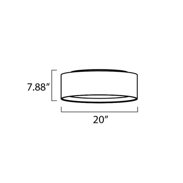 Maxim Lighting Prime 20" LED Flush Hi-Lo Dim Sensor 