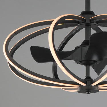 Maxim Lighting Solstice 8-Light WiFi-enabled LED Fandelight Black