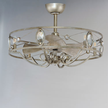 Maxim Lighting Solitaire 6-Light WiFi-enabled LED Fandelight Silver Mist