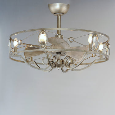 Maxim Lighting Solitaire 6-Light WiFi-enabled LED Fandelight Silver Mist