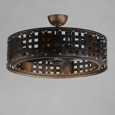Maxim Lighting Portcullis 33" Wifi-enabled Fandelight w LED Bulbs Bronze Gilt