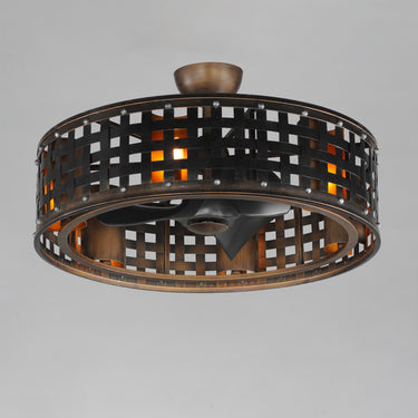 Maxim Lighting Portcullis 33" Wifi-enabled Fandelight w LED Bulbs Bronze Gilt