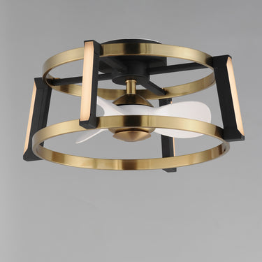 Maxim Lighting Darling 24" Wifi-Enabled LED Fandelight Black/Natural Aged Brass